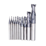 LinkMejor 1-10mm HRC55 TiAlN 2 Flutes End Mill Cutter Tungsten Carbide Milling Cutter CNC Tool