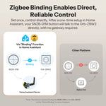 LinkMejor Orb-ZBW2 Zigbe 2-Gang Smart Wall Switch MINI-ZB2GS-E 2-Channel 16A Total Load Zigbe Router Signal Booster Detach Relay