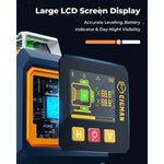 EU US Direct CIGMAN CM-S04 16 Lines Green Beam Laser Level 4x360° Self Leveling LCD Display 30m Range Rechargeable Battery IP54 Outdoor Pulse Mode Tool