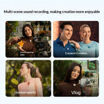 LinkMejor Mic Mini 2 Wireless Lavalier Microphone 24Bit/48kHz Omnidirectional 300M Range 48H Battery 2 Level Noise Cancellation 3 Presets for Vlogging Podcasting Filmmaking Content Creation