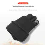 LinkMejor Winter Warm Bike Gloves Touch Screen Outdoor Windproof Waterproof Cold-proof Gloves for Driving Cycling Fishing Skiing