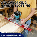 LinkMejor Handle Routing Template 0-10In Width 0-190mm Length with Dual-Rail Precision Positioning for Trimmer Router Cutting Board Serving Tray Woodworking Routing Tool