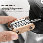 LinkMejor 8 in 1 Portable Folding Mini Bike Repair Tool Multifunctional Screwdriver Hex Wrench for Bike Tire Chain