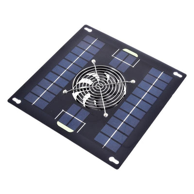 5W Solar Cooling Fan Monocrystalline Solar Panel Ventilation Fan Solar Powered Exhaust Fan Greenhouse Shed for Outside Pet House