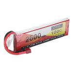 LinkMejor Power 7.4V 2600mAh 100C 2S LiPo Battery T Plug for RC Car