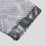 LinkMejor Mens Tshirt Fashion Shiny Mesh Patchwork See Through Fishnet Short Sleeve T-Shirt Summer Cool Short Top