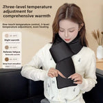 LinkMejor USB Heated Scarf Graphene Heating Element Smart Winter Scarf Adjustable Temperature Lightweight Portable Warm Down Fabric