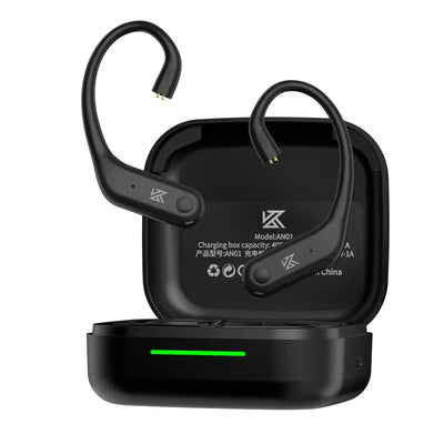 KZ AN01 bluetooth Module HiFi Gaming Earhooks Active Noise Cancellation Bilateral 4-Mic Call Noise Reduction LDAC HD Audio 40H Playback Low Gaming Latency Wireless Audio Receiver for KZ Earphone