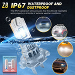 Z8 LED Headlight Bulbs 3500LM Super Bright 6500K White CSP Chips Canbus Error Free Plug-in-Play Headlamp Conversion Kit With Fan