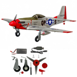LinkMejor P-51D Mustang 1/16 Scale 685mm Wingspan 2.4GHz 10CH Built-in Gyro 3D/6G Switchable One Key Aerobatics Brushless EPP FPV RC Airplane Glider BNF/RTF Compatible DSM SBUS