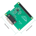 RS232 Hat Expansion PCB Board for Rapsberry Pi 4/3/2/A+/B+ Compact GPIO TX/RX/GND to DB9M RS232 Serial Expansion Board