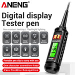 LinkMejor B16 Digital Tester Pen 12V-300V Non-Contact Voltage Detection LCD Display Sound and Light Alarm Flashlight Function Auto Shutdown