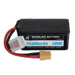 LinkMejor 14.8V 1500mAh 120C 4S Lipo Battery XT60 Plug for RC Drones