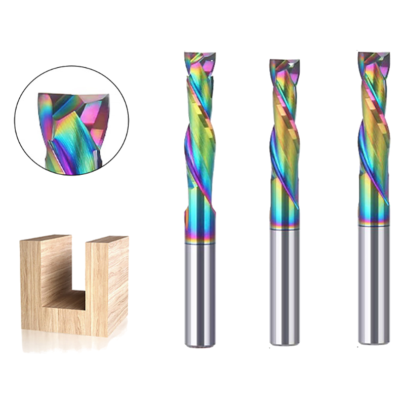 6mm 6.35mm 1/4 Inch Shank Tungsten Steel 2-Flute Spiral Compression Router Bit Milling Cutter For Wood Acrylic