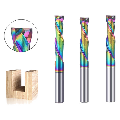 6mm 6.35mm 1/4 Inch Shank Tungsten Steel 2-Flute Spiral Compression Router Bit Milling Cutter For Wood Acrylic
