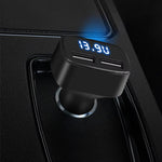 4 In 1 Car Charger Quick Charge 3.1A Dual Usb LCD Display with Temperature/voltage/current Meter Tester Adapter Digital Display