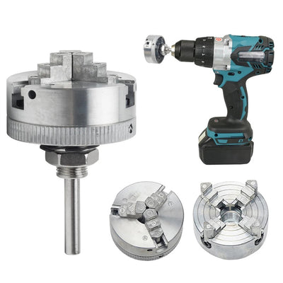 Zinc Alloy Self-Centering Lathe Chuck Set Three-Jaw and Four-Jaw Options High Precision for Mini Metal Lathe Reliable and Wear Resistant