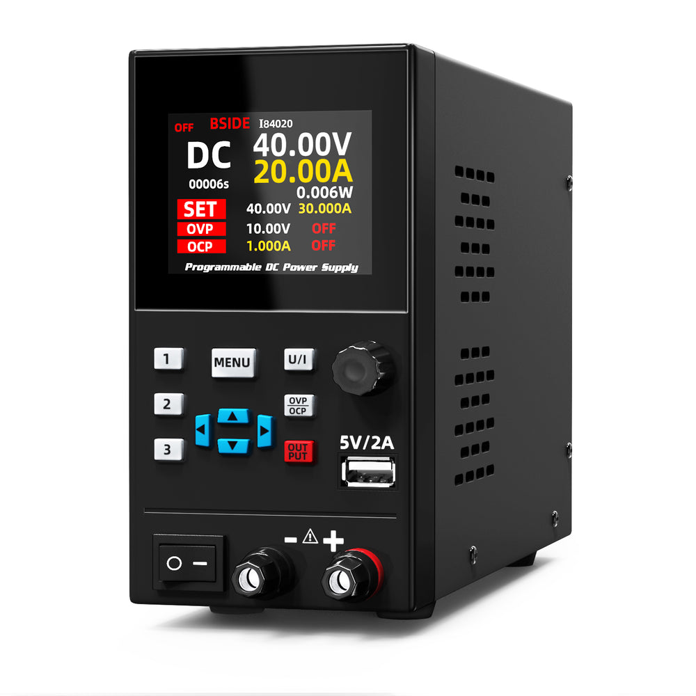I8 Series 305/3010/4020 Programmable DC Power Supply 0-40V 0-20A 300W USB Port Over Voltage Protection Adjustable Voltage Current