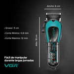 LinkMejor V-692 Professional Hair Clipper 7000RPM Speed 4 Guide Combs 2000mAh Rechargeable Fast Charging Trimmer with LED Display