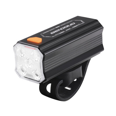 LinkMejor 400LM Aluminum Alloy Bicycle Headlight 5 LED Type-C Rechargeable Waterproof Bike Front Light for MTB Road Bike Riding