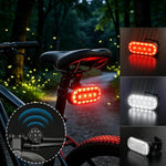 LinkMejor X6 RGB Bicycle Rear Light with Wireless Remote, IPX5 Waterproof E-Bike Turn Signal Indicators, USB-C Charging Cycling Tail Lamp for ENGWE, SAMEBIKE, Xiaomi M365, Ninebot