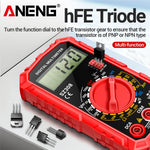 LinkMejor Professional Digital Multimeter High Precision AC/DC Voltage Current Resistance Tester with Low Battery Indication ABS Material Ideal for Electrician Maintenance Tasks