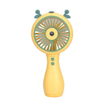 500mAh 3 Speed Mini Portable Electric Fan Spray Water Misting Camping USB Air Conditioner Rechargeable Cordless Cooling Handheld Fan