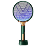 Tevorex 3000V Electric Mosquito Swatter 3-Layer Power Grid Dual Function Auto-Mosquito Attraction USB Fast Charging Portable Fly Killer Device with LED Light for Indoor Outdoor Use