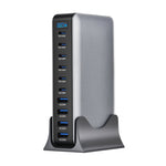 [GaN Tech] Bakeey YMX-880W 880W 10-Port USB PD Charger 4USB-A+6USB-C PD QC Fast Charging Desktop Charging Station EU Plug for iPhone 17 17 Pro 16 15 14 Pro Max for Huawei Mate XTs for SAMSUNG for XIAOMI for OPPO