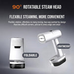 Tevorex 1500W Portable Foldable Garment Steamer 5500Pa Strong Suction 110000RPM High Speed 3 Speed Suction Adjustable 230ml Water Tank Handheld Iron Steam Machine with 90° Rotatable Head for Home Travel