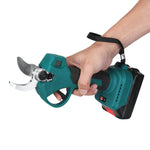 Drillpro Cordless Electric Pruning Shears with Powerful Brushless Motor and SK5 High Carbon Steel Blade for Quick and Efficient Cutting Ideal for Gardening Landscaping and Farming Includes Rechargeable Lithium Batteries
