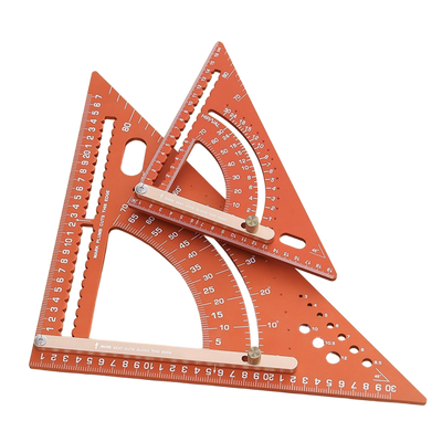 Adjustable Aluminum Alloy Triangle Ruler Multi-Functional Protractor Angle Measuring Tool Laser Engraved Scale Circle Drawing Tool