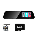 B15Y 4.5 Inch Touchscreen 1080P HD Front and Rear Dual Recording Rearview Mirror Driving Recorder Night Vision Rear Camera AI Chip Wide Angle Car DVR