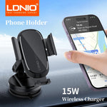 LinkMejor MV21 15W Wireless Charger Car Phone Holder Grip Mobile Clamp Stand Retractable Base Bracket Support for IPhone 15 14 13 for Samsung Galaxy S24 for Huawei Pura 70 Ultra