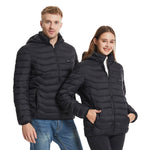 LinkMejor HJ-09B Heated Jacket 9 Areas Dual Control Zones USB Charging Winter Warm Outdoor Electric Heating Jackets