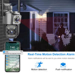 V380 8MP 4K Dual Lens WIFI IP Camera 10X Zoom Night Vision Human Detections AI Auto Tracking IP66 Waterproof Two-Way Audio PTZ 4G Surveillance Camera for Indoor Outdoor Security Monitoring