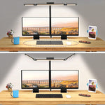 24W LED Foldable Desk Lamp Adjustable Brightness & Color Temperature With Flexible Gooseneck 360° Rotatable Clamp for Study Home & Office