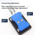 CW Morse Code Automatic Key Dual Paddle Cast Aluminum Base Carbon Fiber Parts Adjustable Gap Radio Transmitter 3.5mm Shortwave Radio Telegraph Training Key
