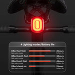LinkMejor R2 Smart Brake Sensing Bike Taillight Same Frequency Induction Rear Light 4 Lighting Modes IPX6 Waterproof Type-C Rechargeable Bicycle Rear Light