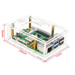 Acrylic Protective Shell Cooling Fan Aluminum Heat Sink Pure Copper for Raspberry Pi 5 Development Board