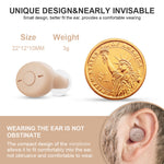 Sound Amplifier Dedicated Invisible Ear Internal Earbuds Adjustable Noise Reduction USB Charging Earphone for Elderly