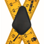 5cm Elastic Ruler Men's Suspender 4 Clips X-shaped Adjustable Casual Trousers Strap for Work Construction Tailoring