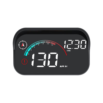 LinkMejor M22 Universal Car HUD Multifunctional Display Head-Up Display GPS Speedometer Compass USB Rechargeable