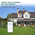 SGW08MZ Tuya Zigbe 2 Zones Smart Irrigation Timer Digital Programming Watering Schedules Sprinkler Drip Irrigation System Voice Control with Alexa Google Assistant