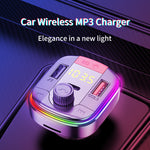 bluetooth 5.0 FM Transmitter Handsfree Car Radio Modulator MP3 Player With 18W USB Super Quick Charge Adapter for Car