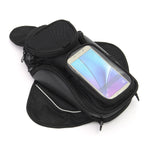 Motorcycle Oil Fuel Tank Bag Magnetic Saddle Bag with Bigger Phone Window 36x48.5cm