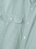 LinkMejor Mes Daily Casual Striped Shirt with Double Breast Pocket