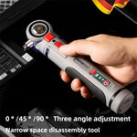 Multi Angle Electric Screwdriver 4V Lithium Battery Compact Design 3 Torque Settings LED Lights Fast Charging Rechargeable Professional Tool