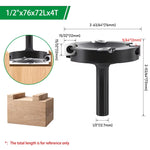 LinkMejor 8mm 1/2'' Shank Router Bit 2-Flute 4-FluteT-shaped Panel Raising Cutter Replaceable Blade Woodworking Slotting Trimming Grooving Tool
