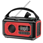 H17 Multifunctional Emergency Radio 12000mAh Solar Crank AM FM NOAA Weather Alert Power Bank Flashlight Compass SOS Survival Gear for Outdoor Camping Power Outage Emergency Kit